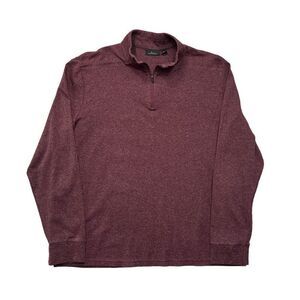Marc Anthony 1/4 Zip Sweater Men's XL Maroon Comfort Business Casual Pullover